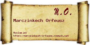 Marczinkech Orfeusz névjegykártya